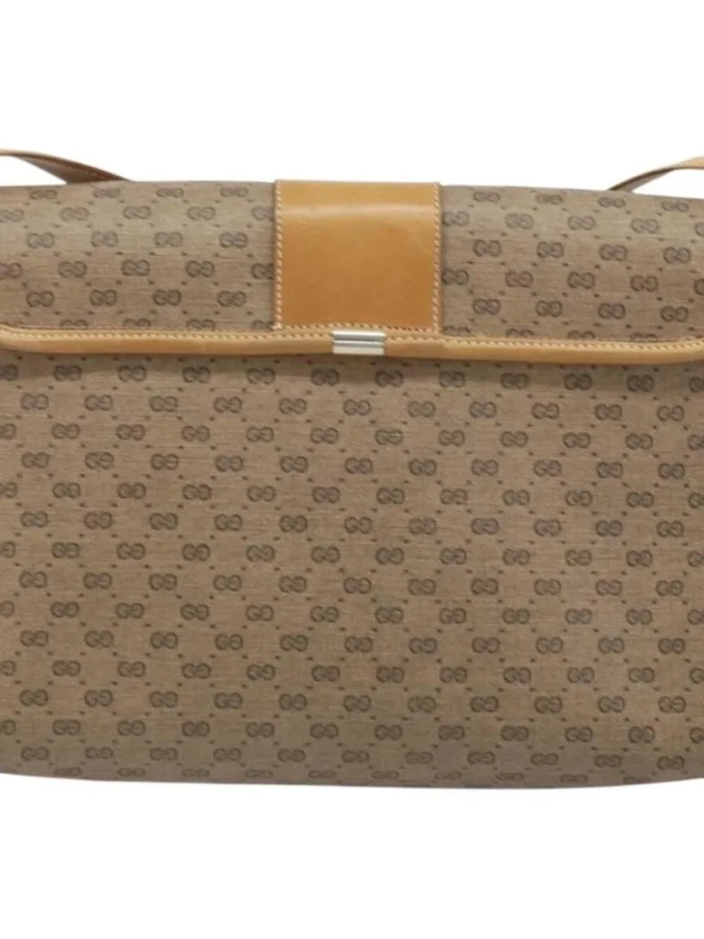 GUCCI Micro GG Supreme Shoulder Bag PVC Beige Gold Auth 173871 - Picture 3 of 15
